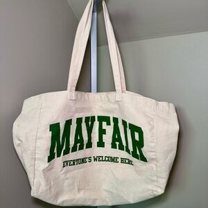 Mayfair Canvas‎ Tote Everyone’s Welcome Here Green Font